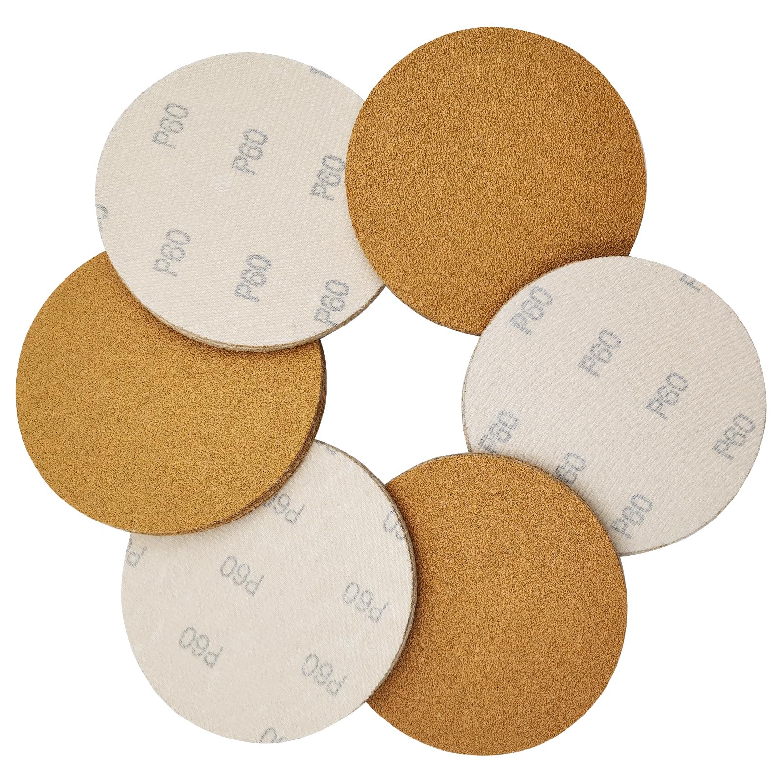 Photo 1 of MFBJXC 50PCS 5 Inch Sanding Discs Hook and Loop Sanding Discs Sandpaper for Random Orbital Sander 60 Grits