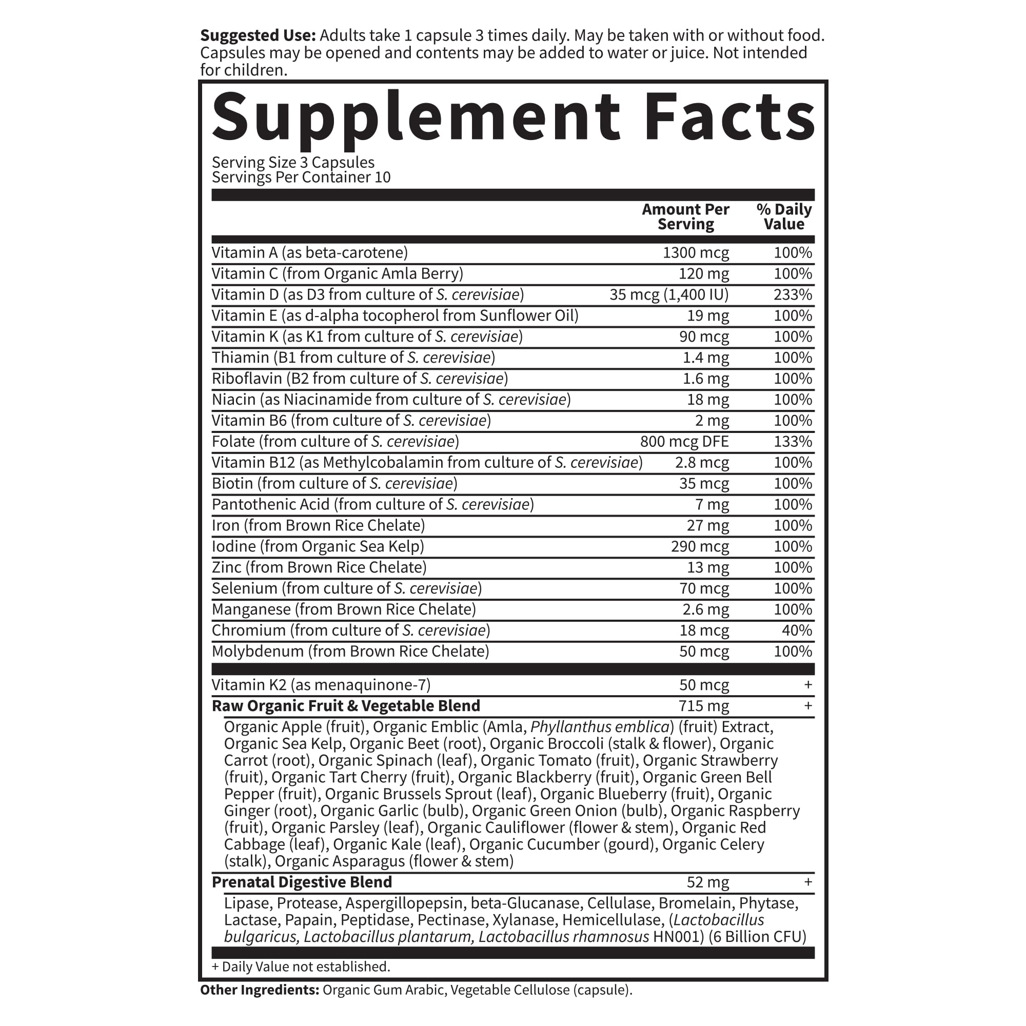Garden Of Life, Raw Vitamin Code Prenatal 90 Organic, 90 Count