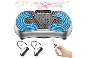 Anyrap Vibration Plate Exercise Machine, 180 Speed Levels Vibration Plate for Lymphatic Drainage, Whole Body Workout Vibrating Fitness Platform, Effective for Weight Loss, Shaping, Toning & Wellness