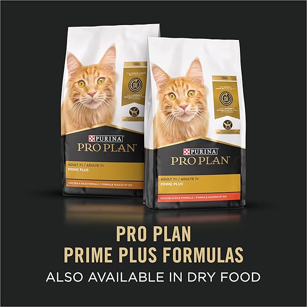 PURINA PRO PLAN GRAIN FREE SENIOR WET CAT FOOD PATE, SENIOR ADULT 7+ PRIME PLUS CHICKEN ENTREE – (PACK OF 24) 3 OZ. PULL-TOP CANS