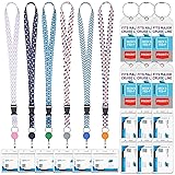 Lanyards for Cruise Ship Card, 6 Sets Retractable