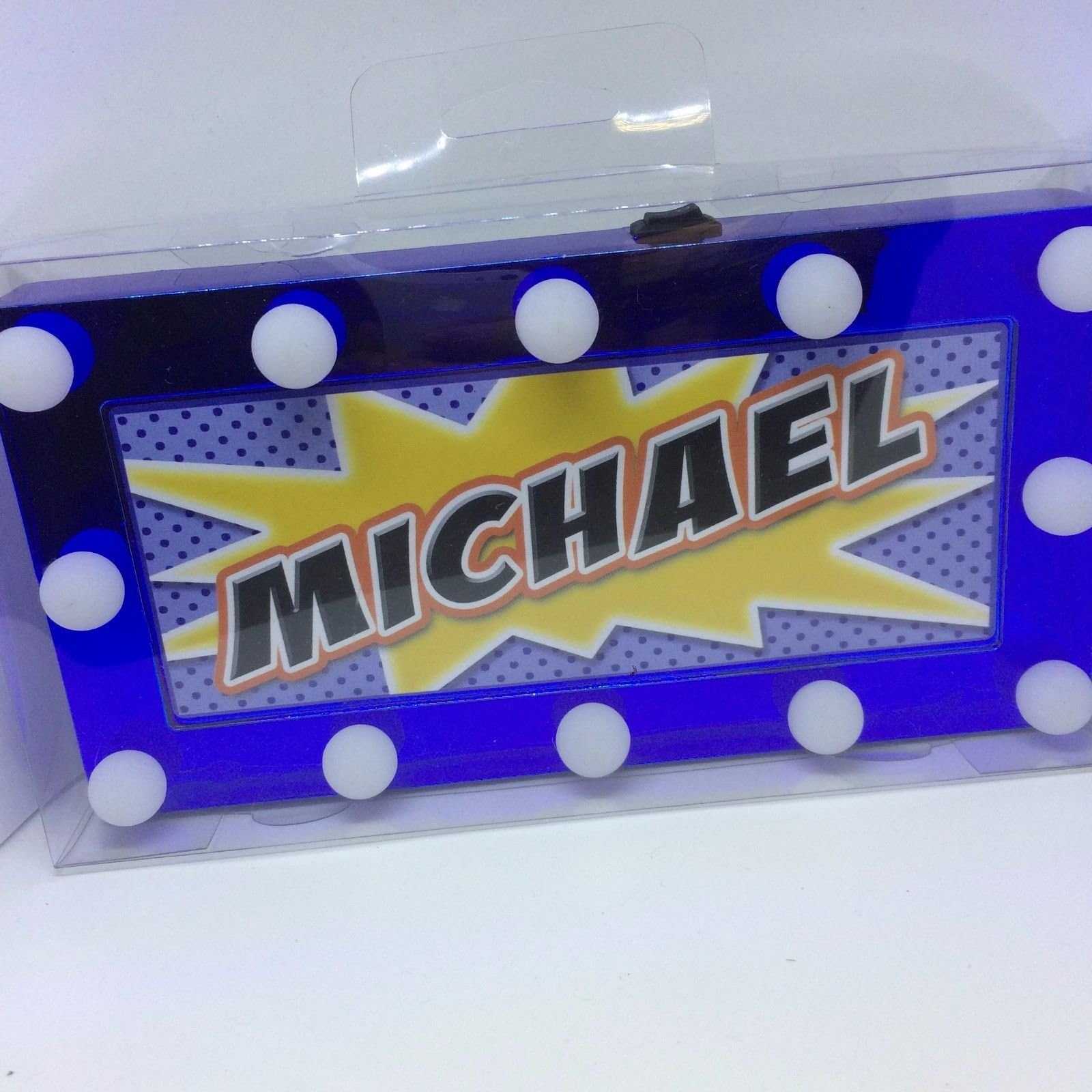 Michael Childrens LED Personalised Name in Lights Room Sign