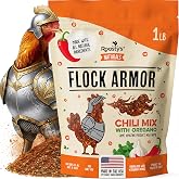 Roosty's Naturals Flock Armor Chicken De-wormer Chili Mix, 16oz | Daily Worm Defense &bull; Boost Egg Quality &bull; Feather &amp; Vitality Boost &bull; Gut Health Support &bull; Made in USA