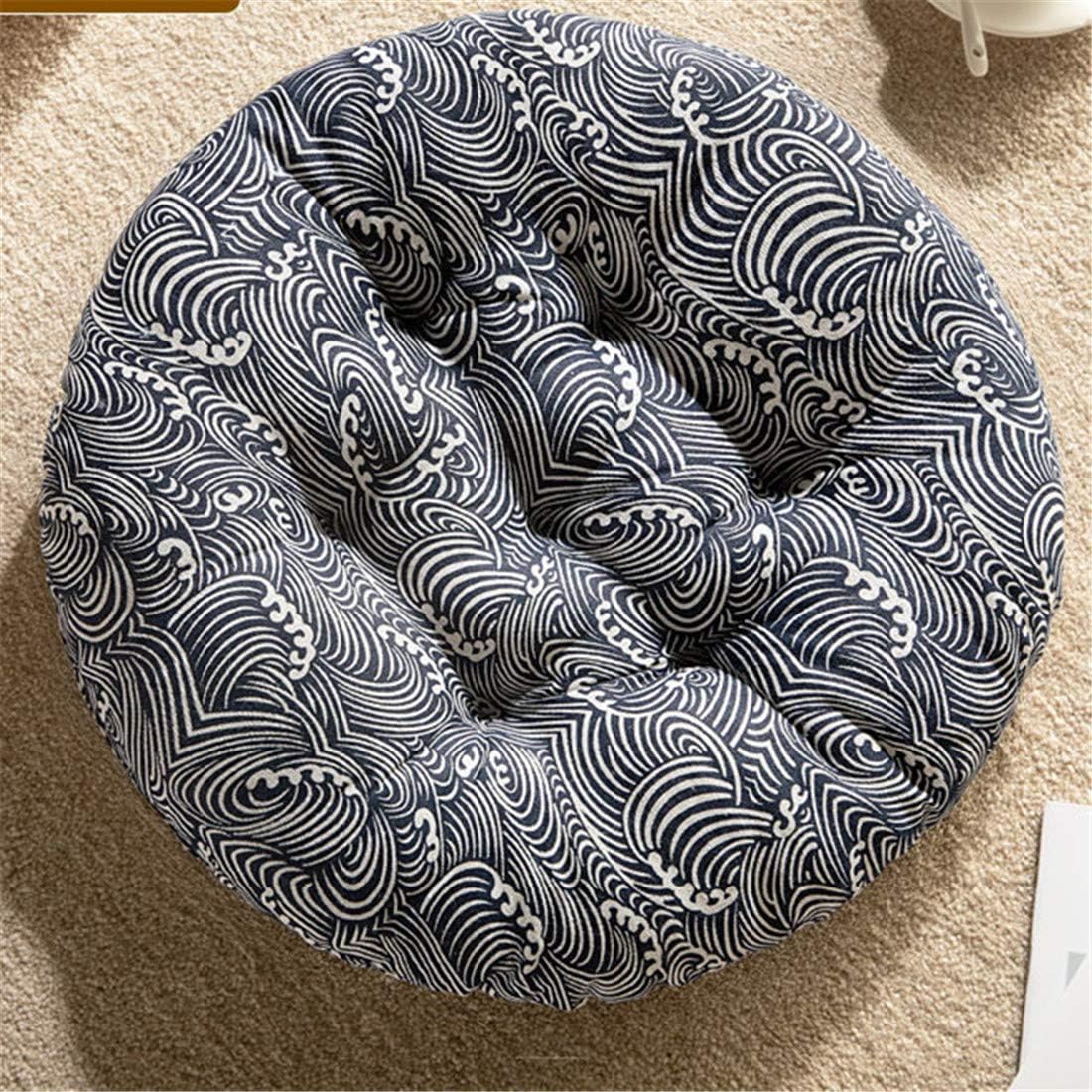 Chickwin Cushion Chair, Premium Padded Chair Cushions Quilted Seat Pads Sofa for Indoor and Outdoor Use Pressure Relief Cushion Great As Office Thicker (40x40cm,Wave)