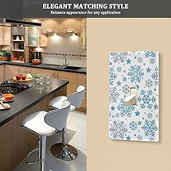 Blue Glitter Snowflake Blank Wall Plates Cover for