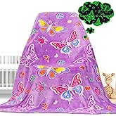 Gdindff Glow in The Dark Blanket Butterfly Gifts Toys for Girls Women Butterfly Blankets for Birthday Gifts for Kids
