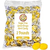 Arcor Sugar Free Lemon Drops, 2 lb Bulk Bag, Individually Wrapped | Approx 150 Pieces of Sugarfree Lemon Candy, Keto And Diabetic Friendly, Hard Candy, Great For Snacking, Sharing, Gifting