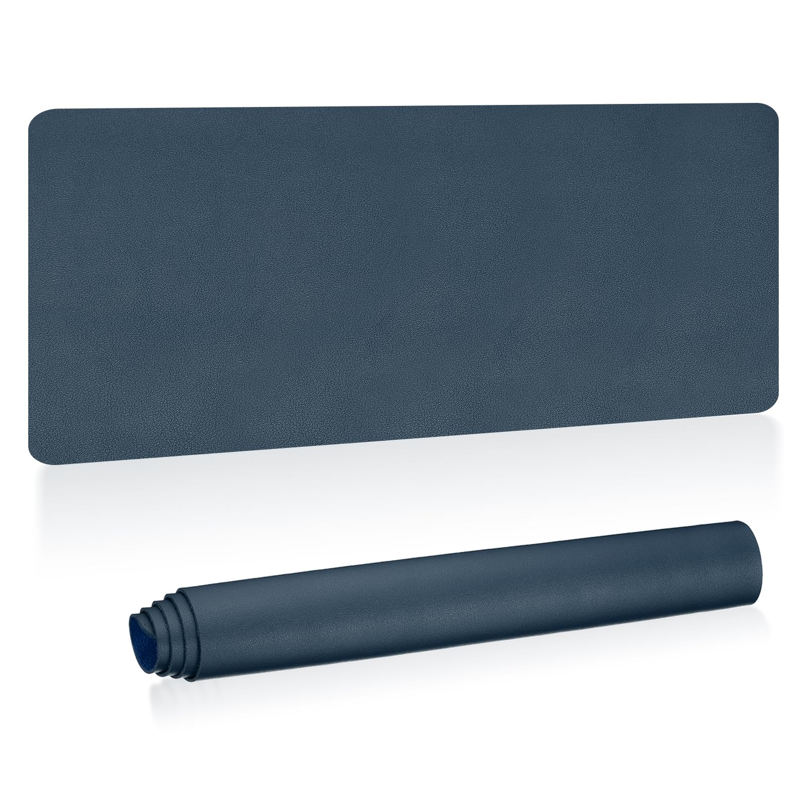 PATIKIL Large Desk Mat, 48"x17" Non-Slip Waterproof PU Leather Large Desk Pad Large Desktop Protector Cover Dual Sided Desk Pad for Office Home Work Study, Dark Blue