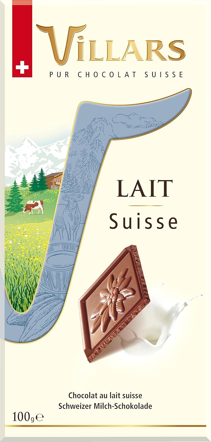 Villars Swiss Milk Chocolate Bar 100g Amazon.co.uk Grocery