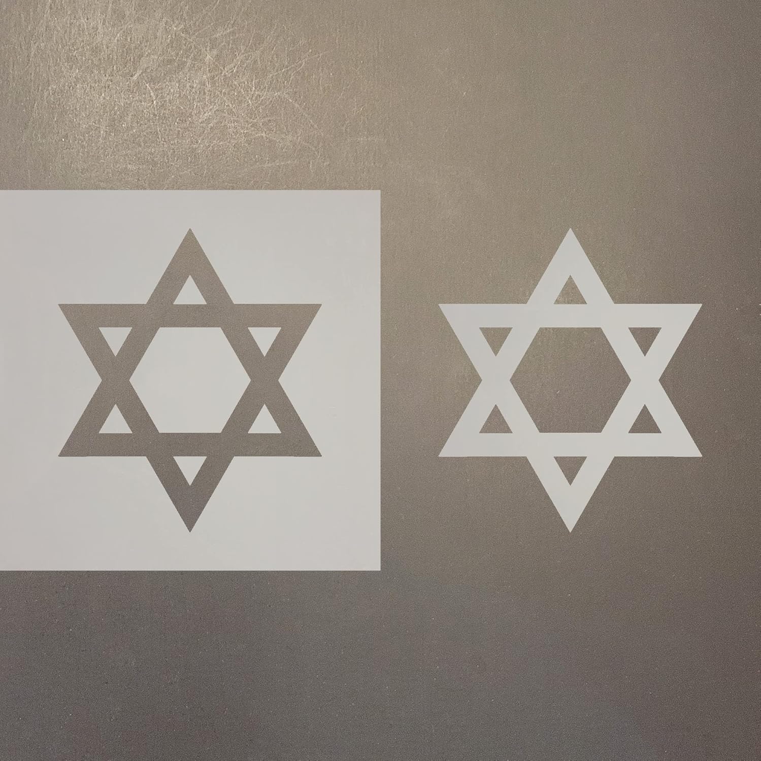 Mixed Media - Star Of David Reusable Mylar Stencil - Art Craft Supplies New Sizes (4