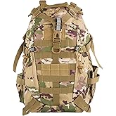 aiGear Tactical Backpack for Men, 25L Military Backpack, 3-Day Bug Out Bag for Camping Hiking Hunting with Molle System Army Daypack (25L Camo)