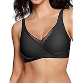 ProKloud Wireless Triangle Bralettes for Women Plunge Unlined Bras No Underwire Comfortable Unpadded Everyday Tshirt Bra