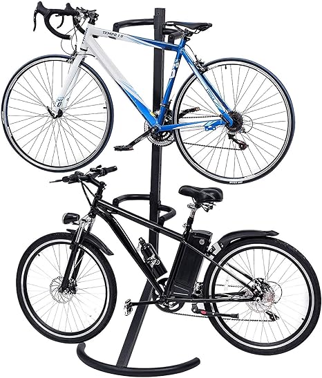 Amazon Co Jp Goplus 重力バイクスタンド 高さ調節可能 自転車収納ラック 高耐久 自転車駐車場 ガレージ壁スタンド 自転車オーガナイザー Diy 工具 ガーデン
