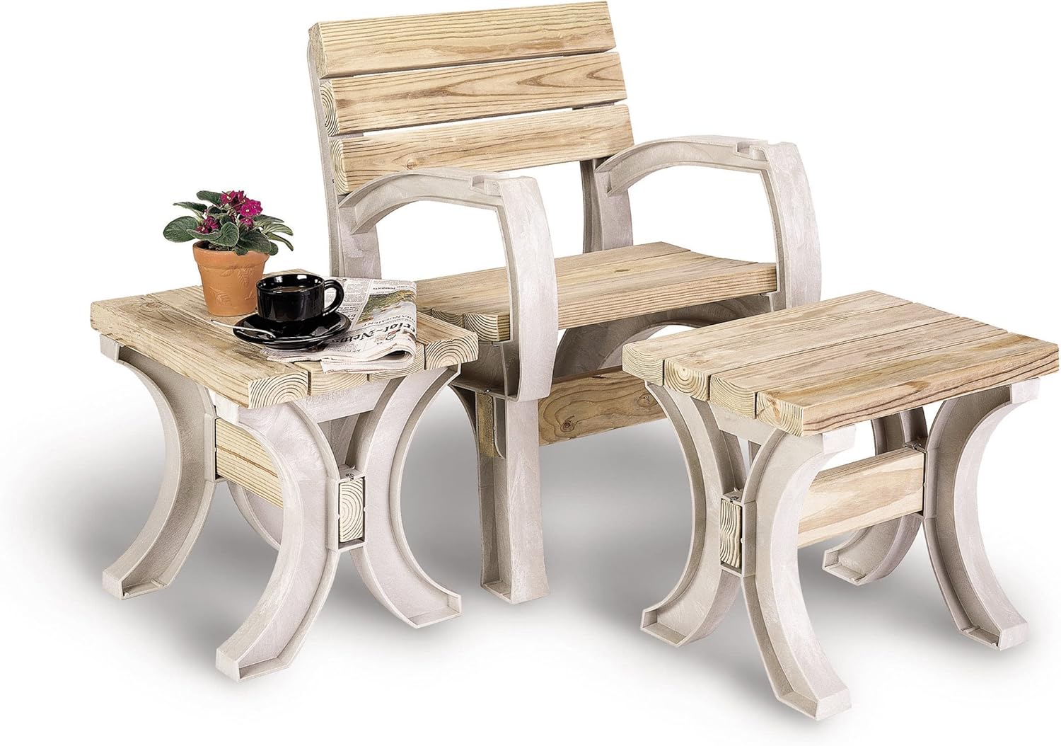 2x4basics 90134ONLMI Custom AnySize Chair or Bench Ends, Sand (lumber not included, only supports) : Outdoor Benches : Garden & Outdoor