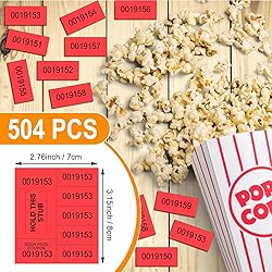 Kosiz 504 Sheets 5 Bid Raffle Ticket with Different