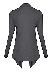 Urban CoCo Women's Drape Front Open Cardigan Long
