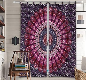 Buy Indian Valance Balcony Sheer Door Curtain Bohemian Decor