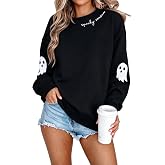 Halloween Sweatshirts for Women Spooky Season Sweatshirt Ghost Sweater | Halloweentown Est 1998 Sweatshirt Pullover Pumpkin Sweater Women Halloween Ghost Sweatshirt Fall Crewneck Tops