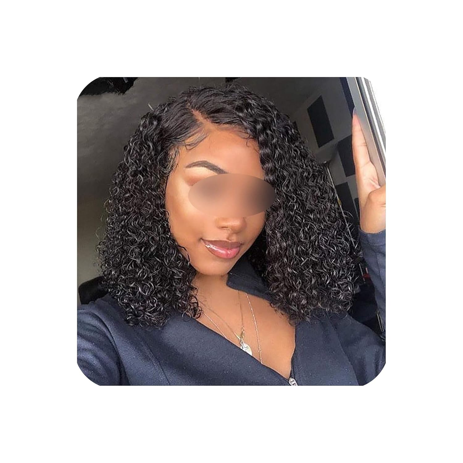 Amazon Com Short Lace Front Human Hair Wigs Brazilian Curly