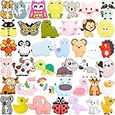 Silipull 40 Pcs Silicone Focal Beads for Pens Animal Silicone Beads Bulk for Keychain Making DIY Gift Necklace Bracelet Jewelry(Animal)