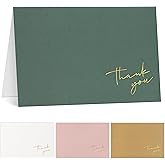 Beautiful Thank You Cards Set of 30 With Envelopes and Stickers - Elegant Blank Cards For Personalized Notes - Perfect Bulk Stationary Set For All Occasions incl. Weddings, Business & Baby Showers
