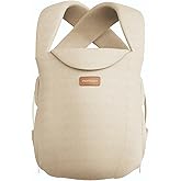 Momcozy Newborn Carrier WeeSnug- Lightweight and Cozy Comfort for 7-25 lbs | Ergonomic Cross-Back Support and Lumbar Pad, Eff