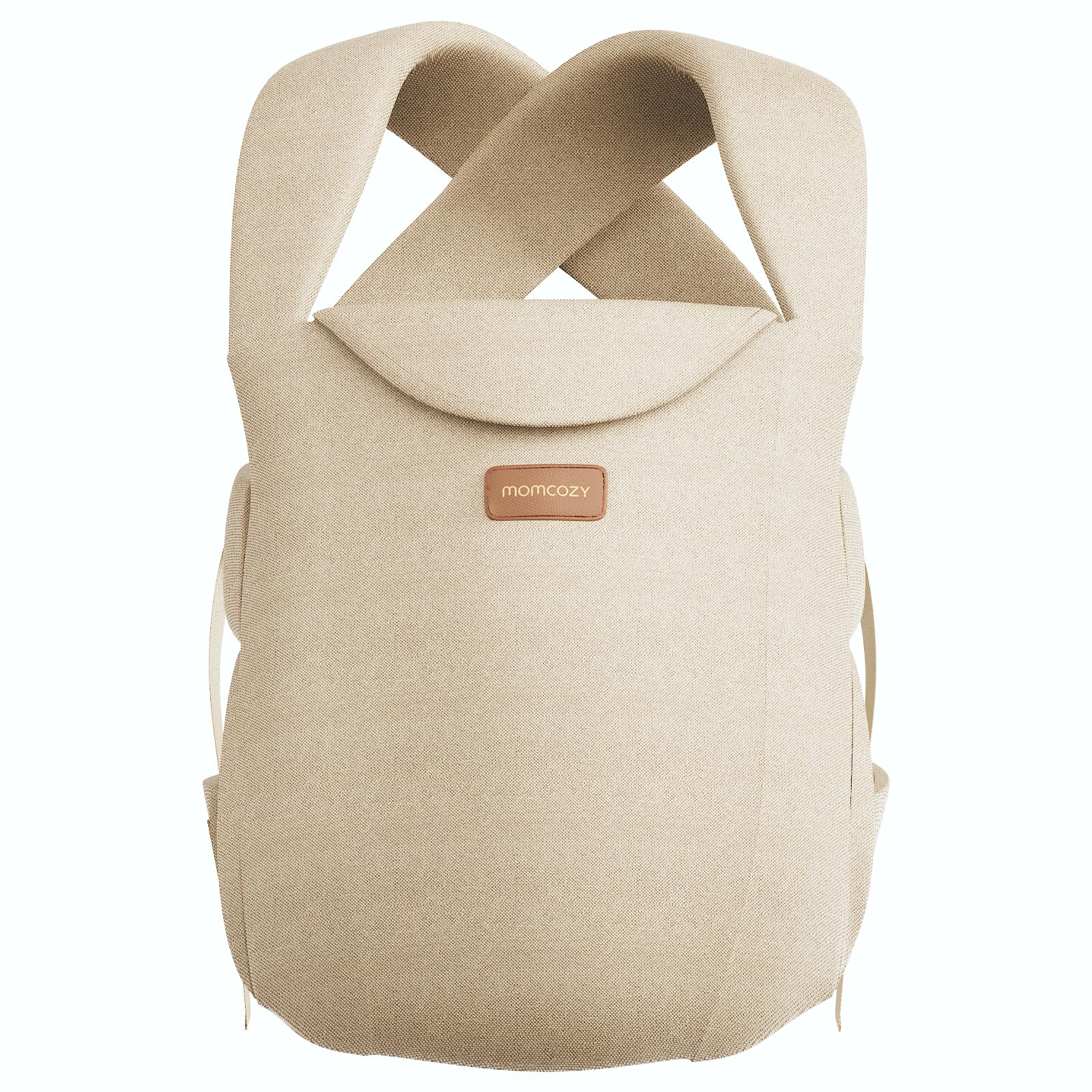 Photo 1 of **FACTORY SEALED**Momcozy Newborn Carrier WeeSnug- Lightweight and Cozy Comfort for 7-25 lbs, Ergonomic Cross-Back Support, Effortless to Put On, Hands-Free Baby Carrier with Lumbar Support, Khaki