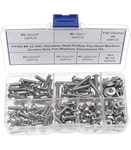 Tornillos Phillips #8-32 X 2-1/4 De Cabeza Plana, Acero Inoxidable
