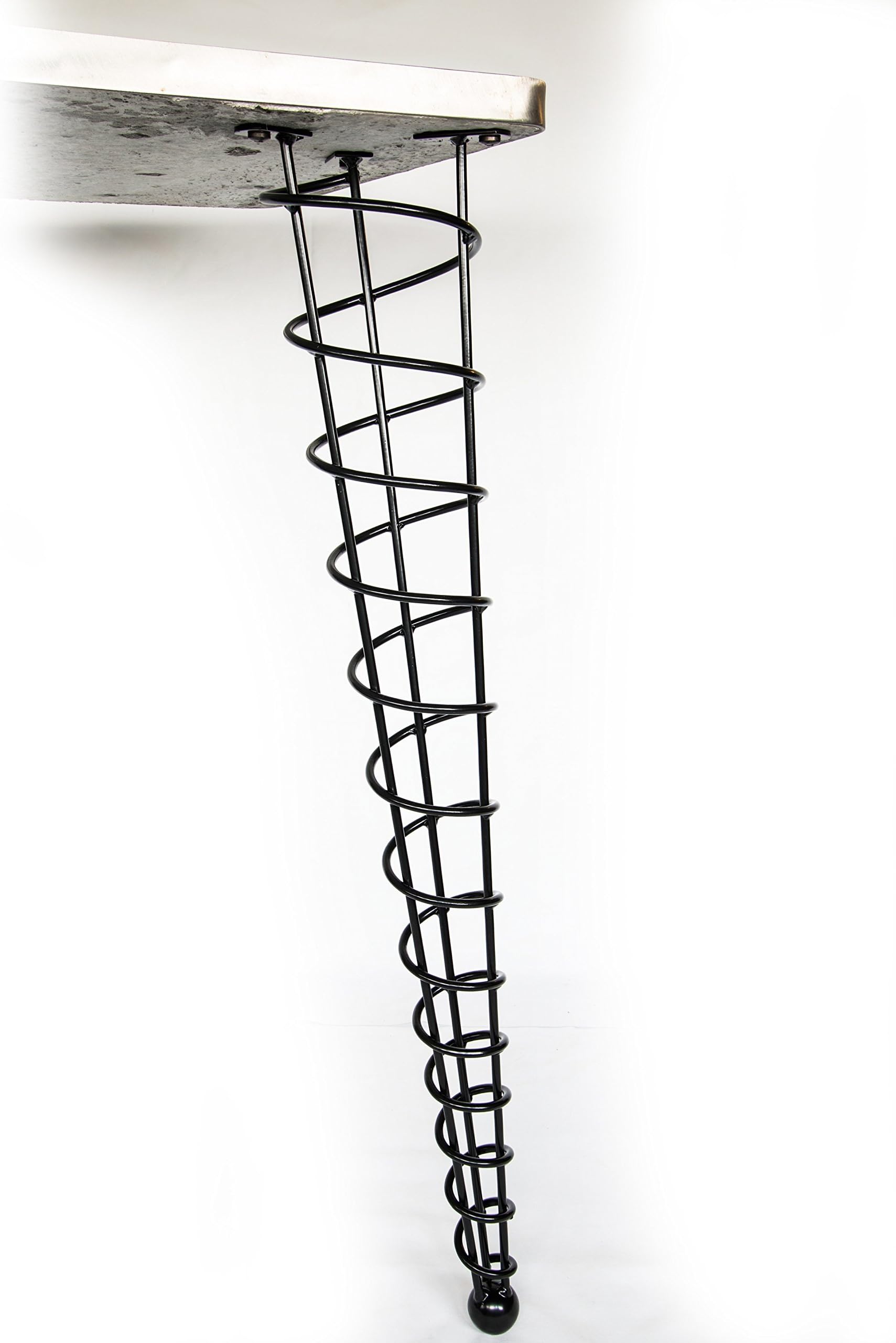 Counter Height Table Leg, Unique Modern Handmade, 34-inch Height, Single Leg, Angled