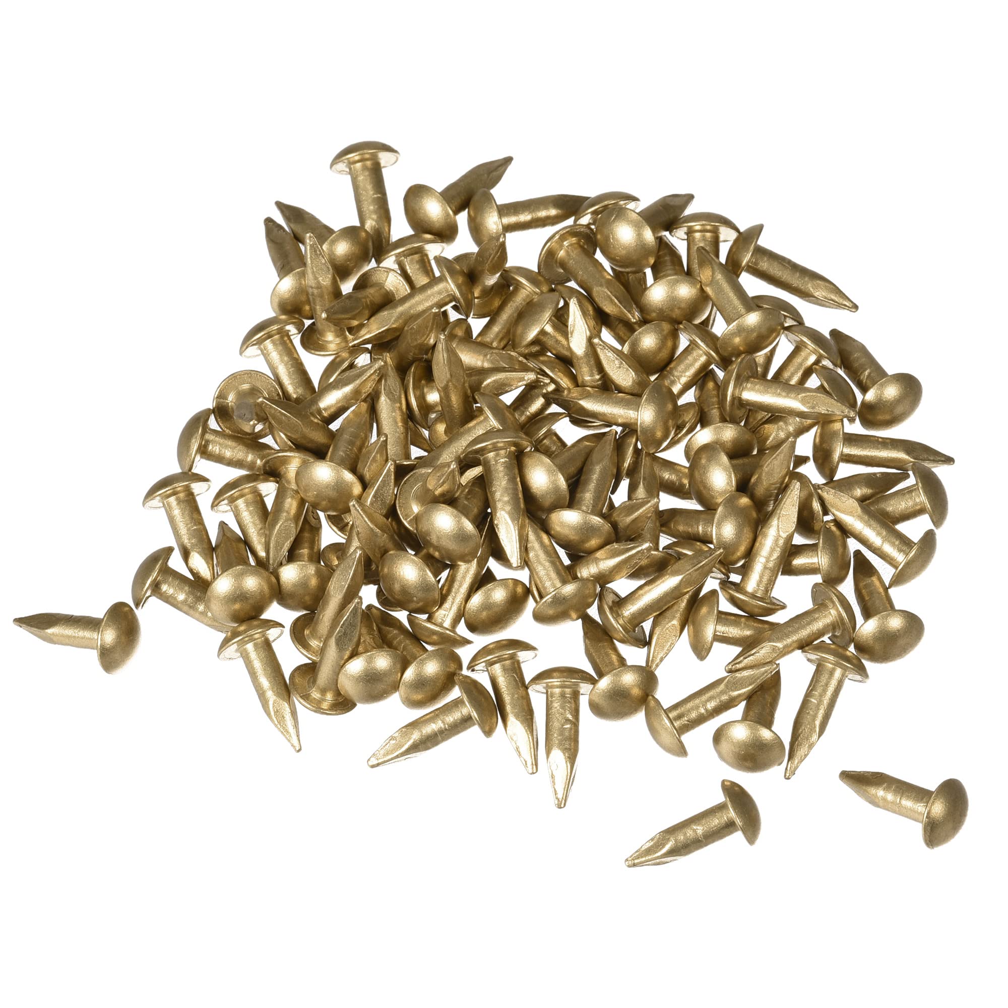 sourcing map Small Tiny Brass Nails 2.8x10mm for DIY Decorative Pictures Wooden Boxes Household Accessories 100pcs