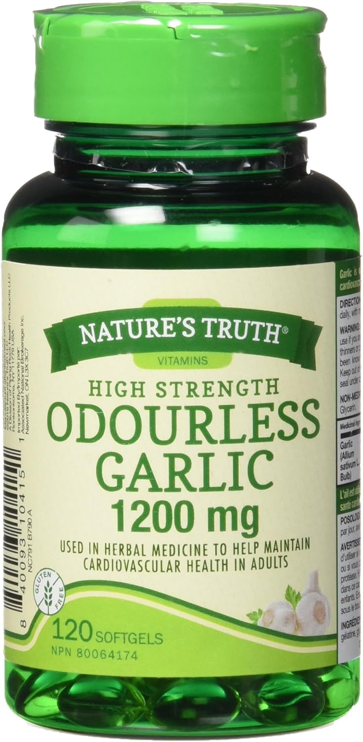 Nature's Truth Vitamins Odourless Garlic Capsules (High Strength