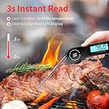 DOQAUS Meat Thermometer 3s Instant Read Backlit LCD Foldable Probe view 3