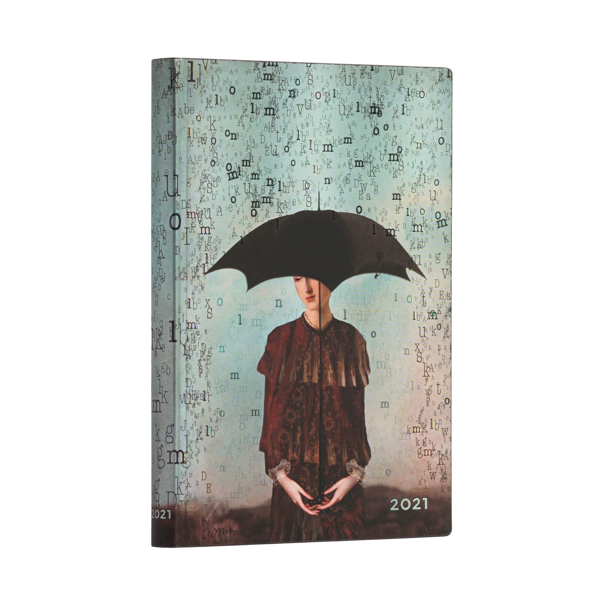 Paperblanks 12 Month Softcover Flexis Calendar 2021 Wordscapes | Horizontal | Midi (125 × 175 mm), FD6775-7