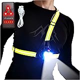 AVANTO Triple Beam Chest Light, Original, Night Running Lights for Runners & Joggers w/ Adjustable Beam & Reflector, Reflecti