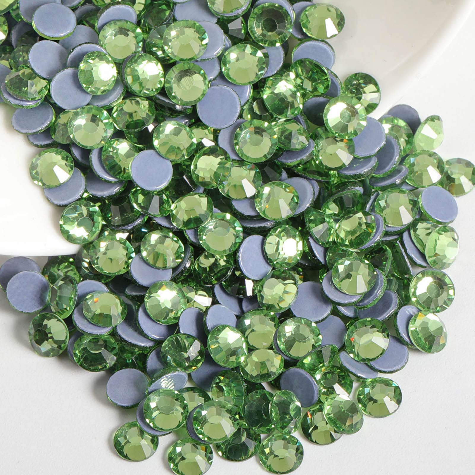 Beadsland Hotfix Rhinestones, 2880pcs Flatback Crystal Rhinestones for Crafts Clothes DIY Decorations, Light Green, SS6, 1.9-2.1mm — image 1