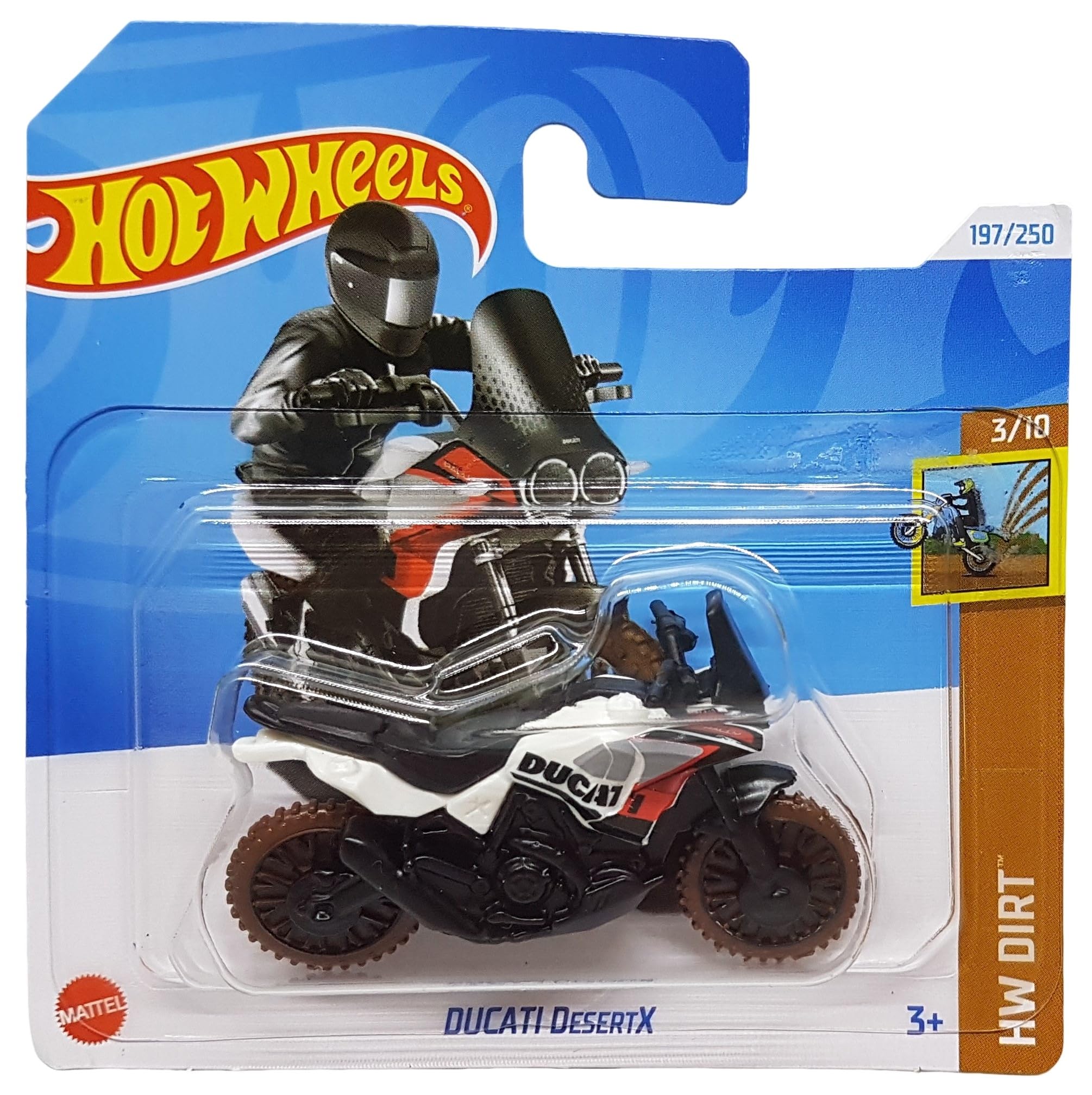 Hot Wheels - Ducati DesertX - HW Dirt 3/10 - HTB26 - Short Card - Motorcycle - Mattel 2024 - 1:64
