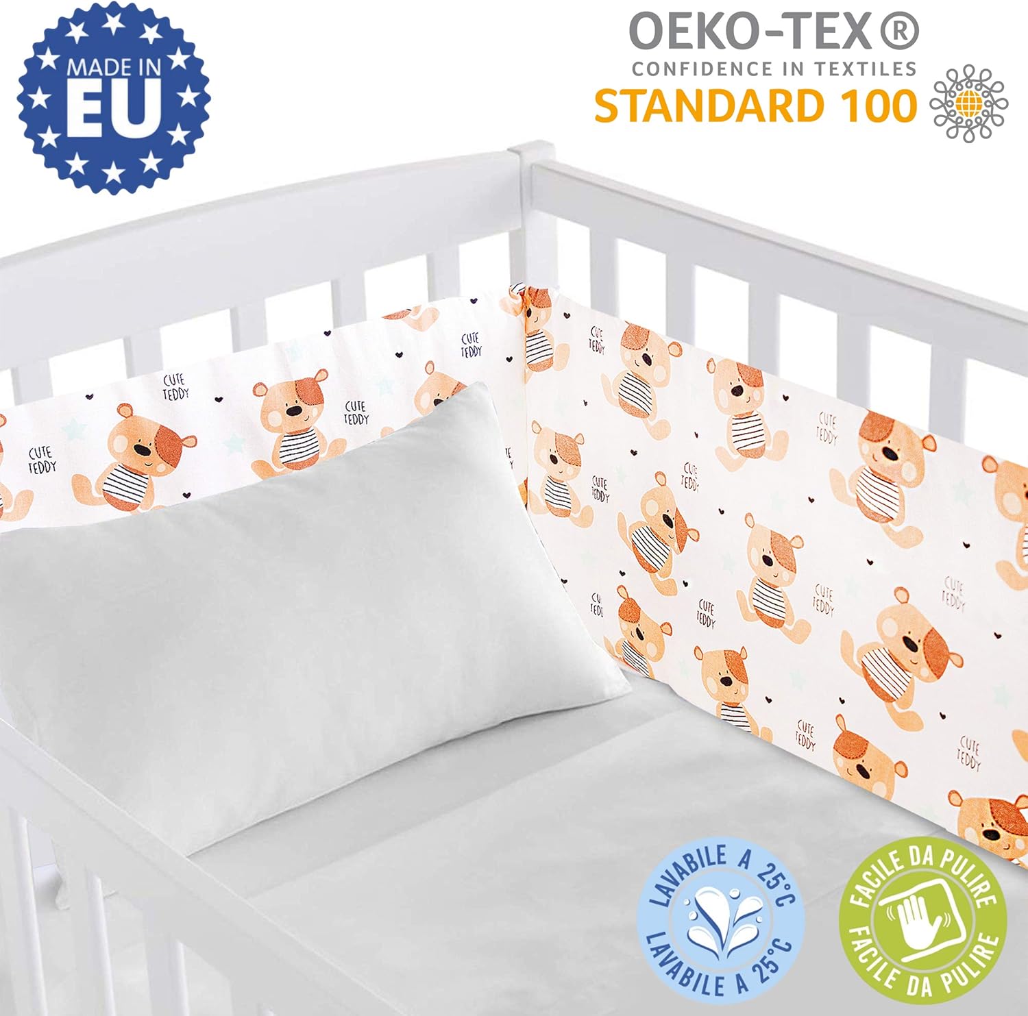 baby cot side cushions