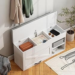 ChooChoo Storage Bench with Cushion, Shoe Bench
