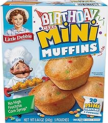 Little Debbie Birthday Cake Mini Muffins, 5 Pouches, 8.44 OZ Box