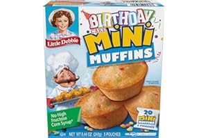 Little Debbie Birthday Cake Mini Muffins, 5 Pouches, 8.44 OZ Box