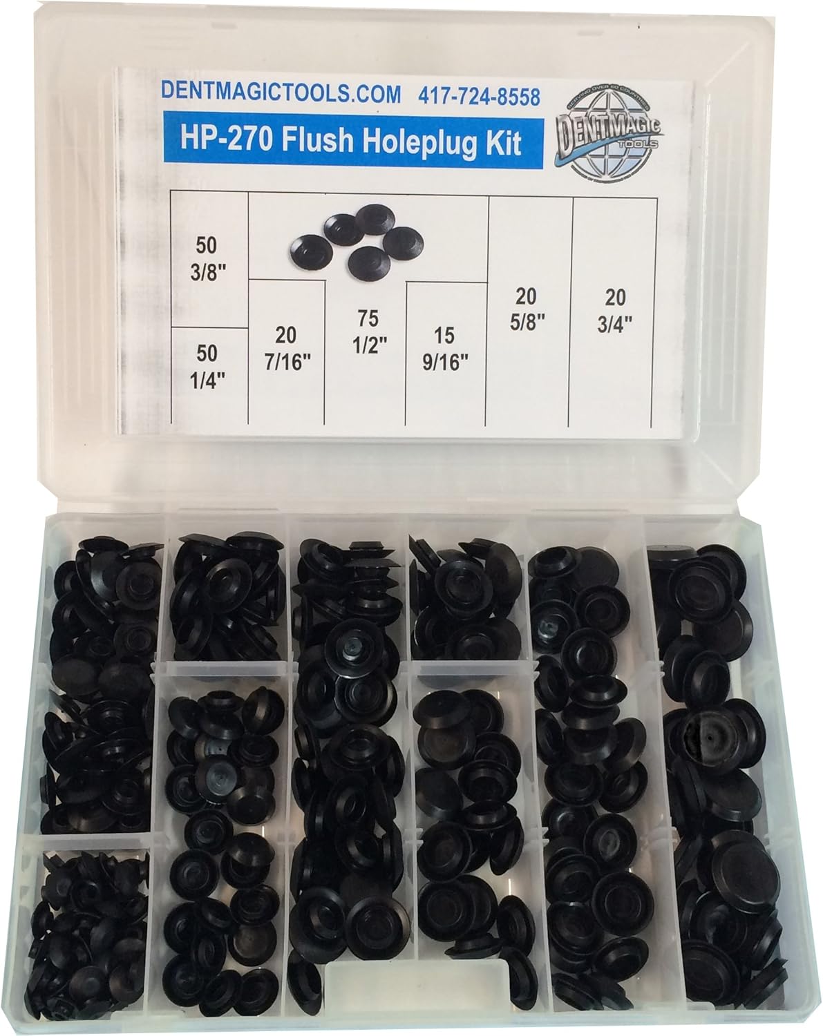 CapPlugs BPF1/450 50 BPF1/4 0.25 inch Flush Mount Black Plastic Body