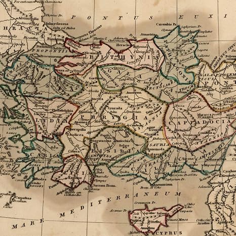 Amazon Com Asia Minor Turkey Cyprus C 1826 Souter Mesopotamia