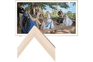 iFFALCON Magnetic Frame Mural TV 55 Inch, Natural Oak Aluminum Alloy Bezel, Tool-Free Snap-On Installation, Custom Fit Decorative Frame Mural TV Series Only