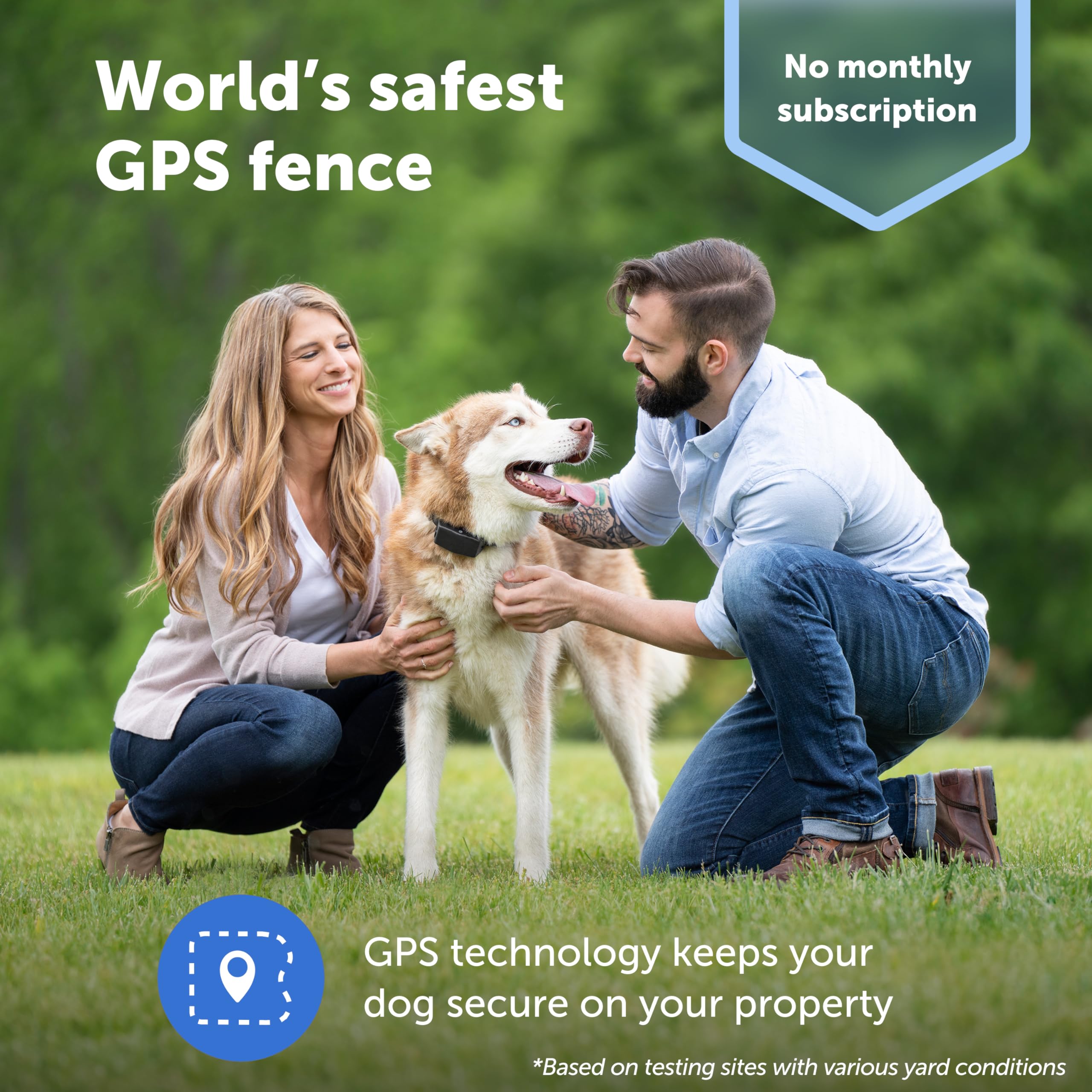 PetSafe Guardian GPS Connected Customizable Fence - Subscription-Free GPS Dog Fence for Large Yards, Create Your Own Boundary for up to 8 Dogs, 10 Static Levels, Long Battery Life & Smartphone Syncing