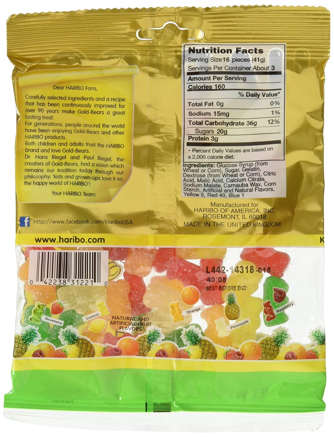 35 Haribo Gummy Bears Nutrition Label Label Design Ideas 2020