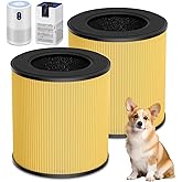 B-D02L/M05 Replacement Filter, Compatible with MOOKA B-D02L & M05 Air Purifier, for VEWIOR B-D02U, for KOIOS B-D02L, H13 True HEPA Filter, 2 Pack Pet Care Filter