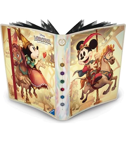 Ravensburger Disney Lorcana TCG Portfolio featuring Lorcana Card-Back Artwork | Holds Up to 252 Cards | Premium Storage | Stylish Protection | Ideal for Collectors & Players
