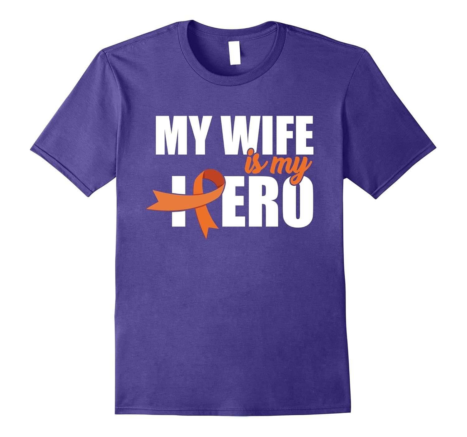 Mens My Wife Is My Hero T-Shirt Leukemia Cancer Awareness Costume-ANZ