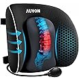 AUVON Inflatable Lumbar Support Pillow with Adjustable Firmness for Office Chair, Ergonomic Memory Foam Back Cushion for Lowe