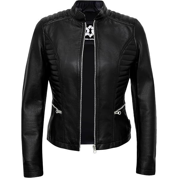美品　V2 leather jacket Women Stella Vika V2 Leather Jacket - BLACK CONTEMPORARY Leather